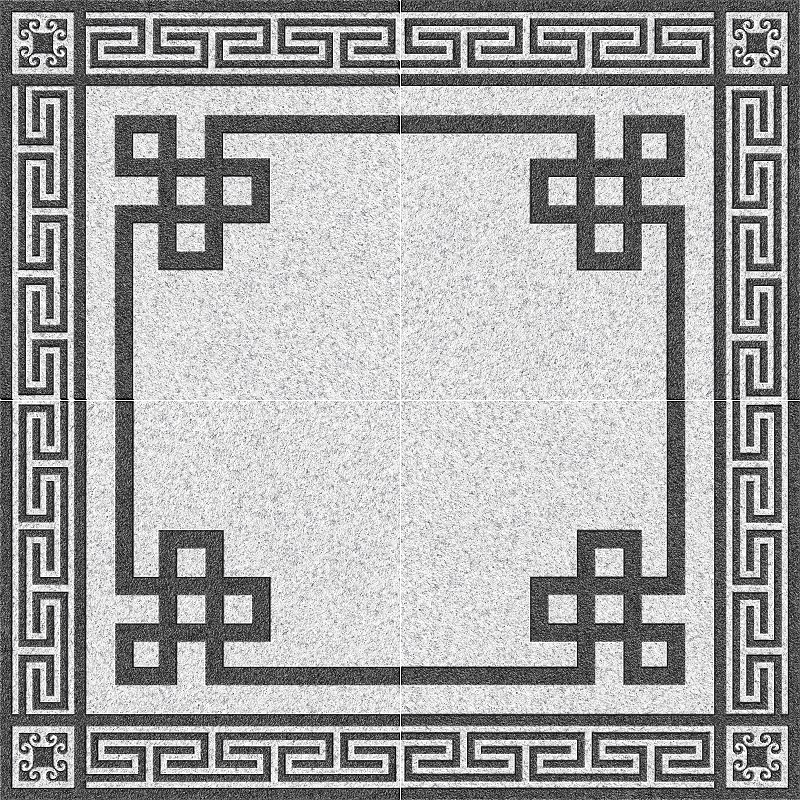 中式角花-芝麻白配芝麻黑