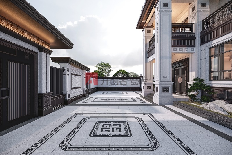 中式边框-芝麻白配芝麻黑