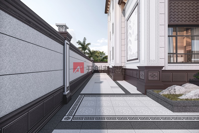 中式边框-芝麻灰配芝麻黑