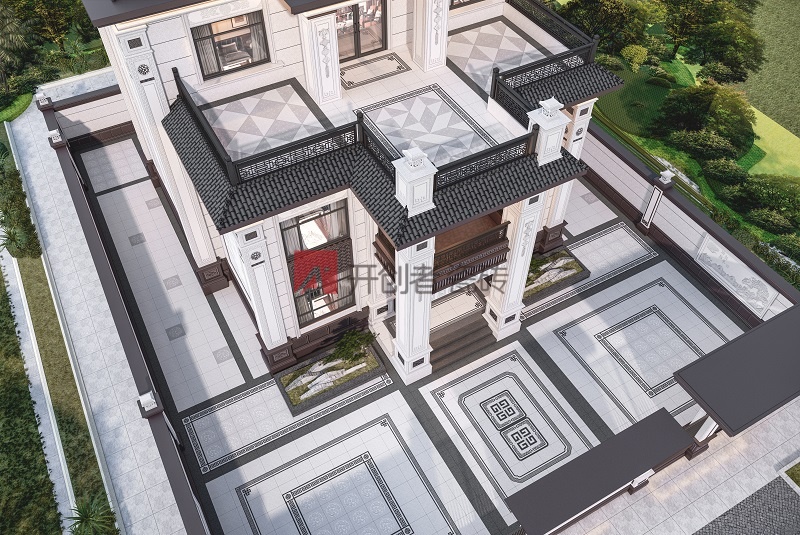 中式边框-芝麻灰配芝麻黑