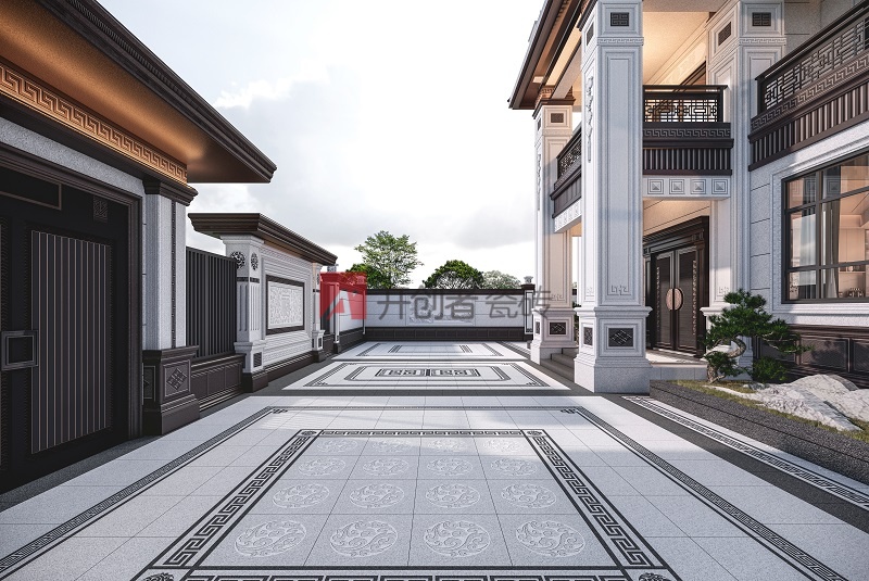 中式边框-芝麻灰配芝麻黑