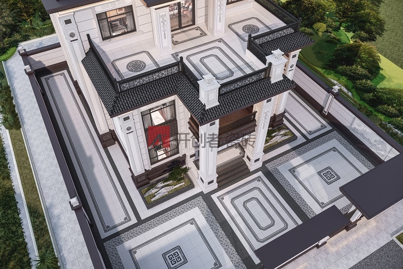 中式回纹-芝麻灰配芝麻黑