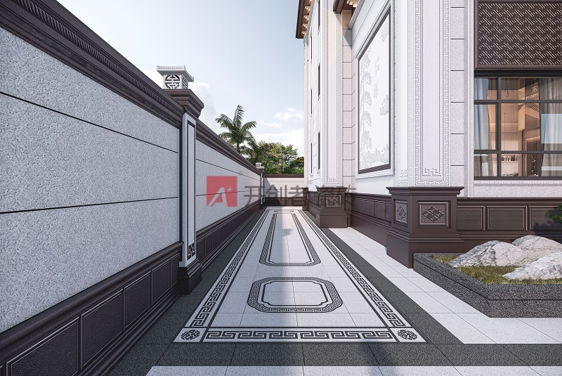 中式角花-芝麻白配芝麻黑