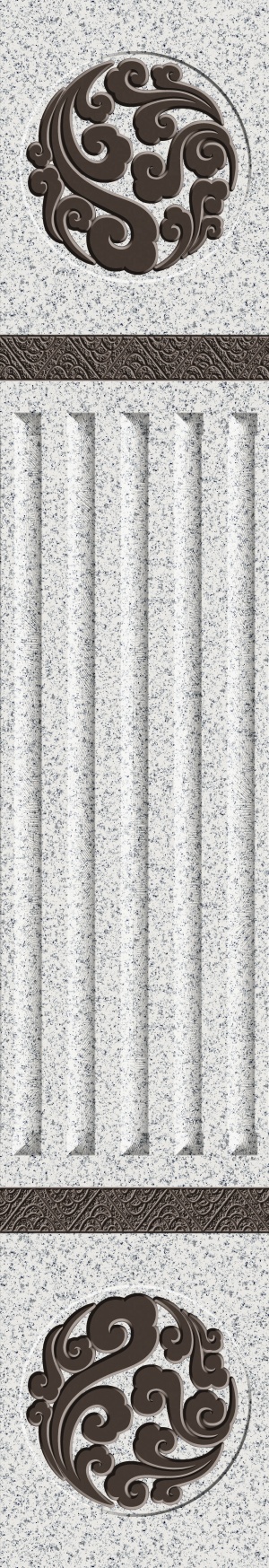 深咖+芝麻白-祥云凹凸板-双祥云