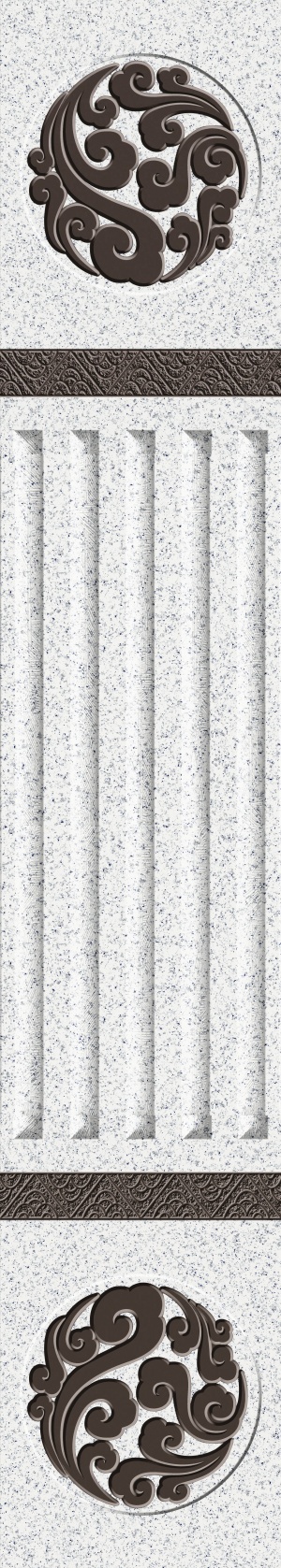 深咖+云石白-加厚祥云凹凸板