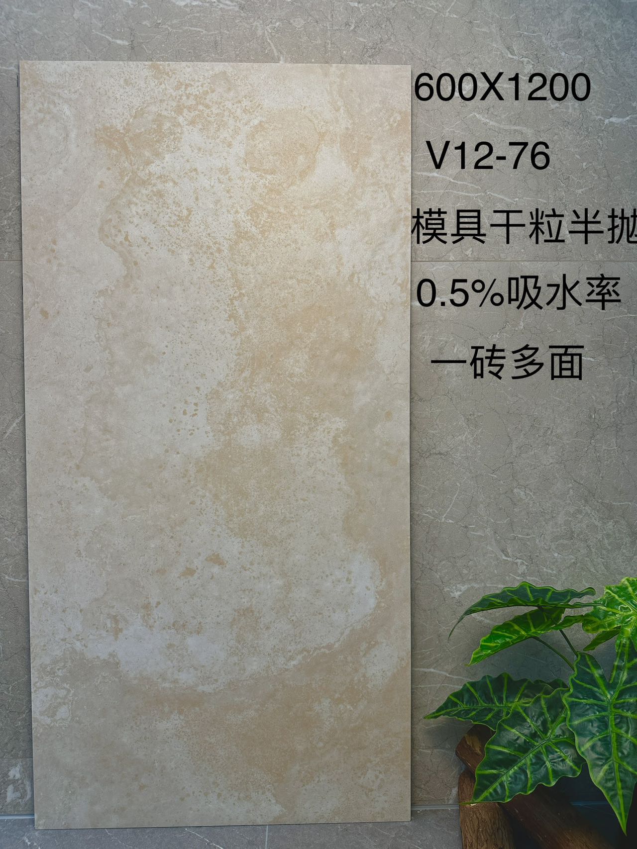 云石V12-76 起伏模具面 哑抛通体斑点底 双0吸水率