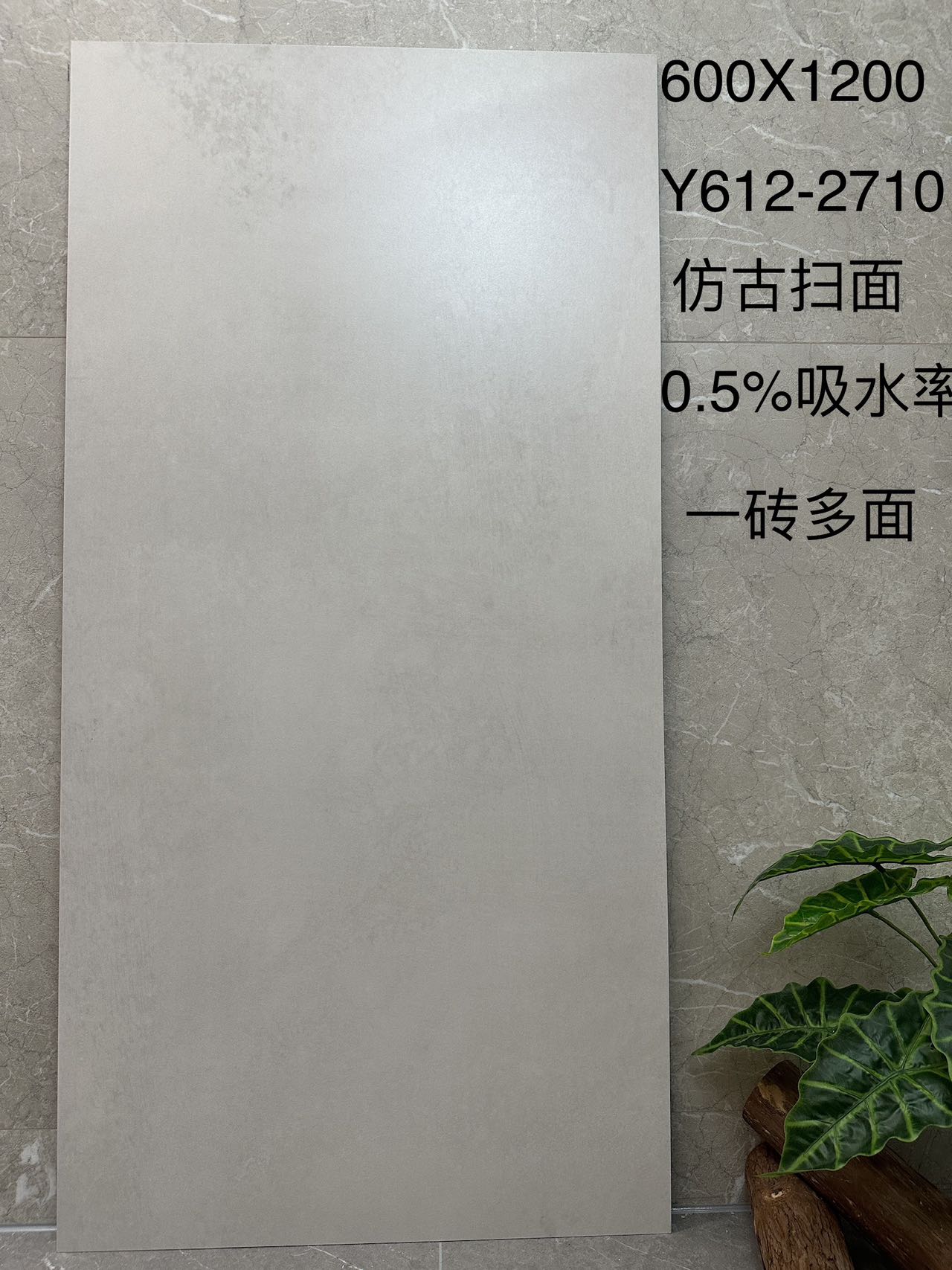 墨图Y612-2710 数码釉叠加水泥工艺 扫面 通体底 0.5%吸水率