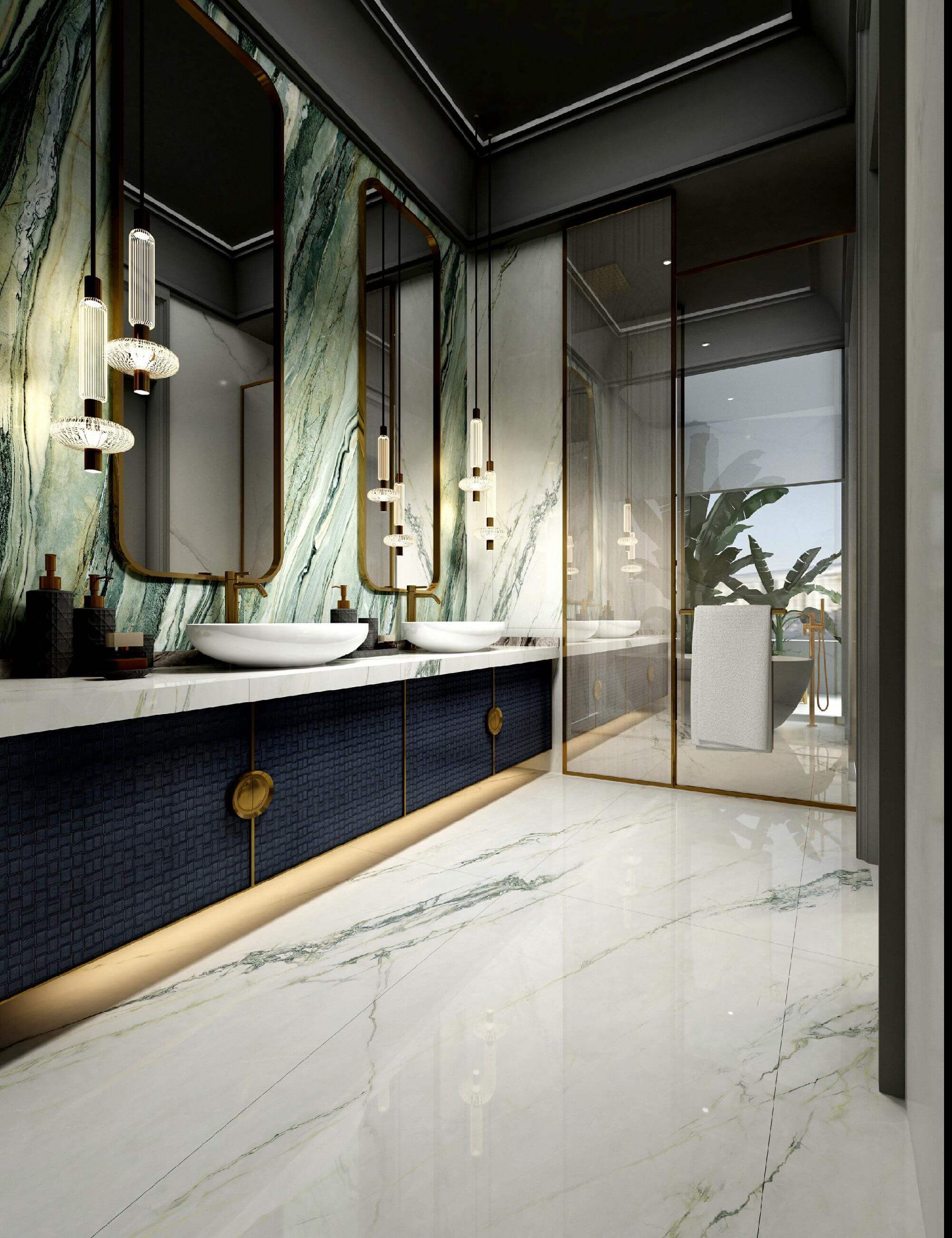 亮光80260TRS-705-翡翠白-上下左右连