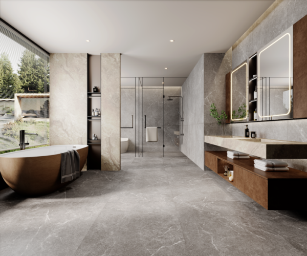 哑光 金丝绒微光石 SR918812文莱浅灰 一石五面 自然切面 哑光金丝绒 8°