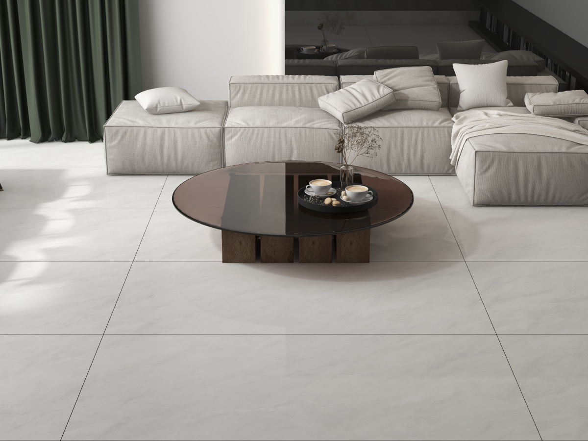 亮光 通体岩板 GT918201冰原银 一石五面 自由连纹 亮光通体