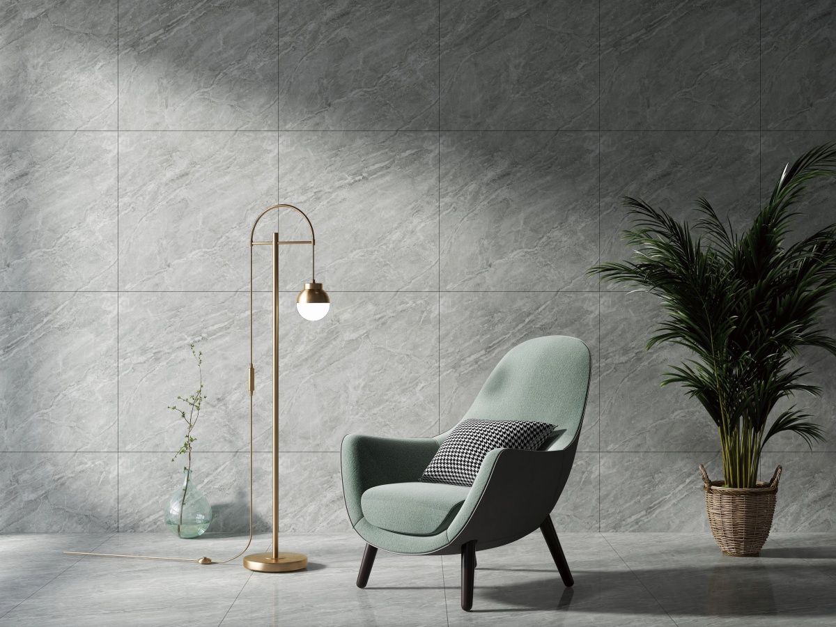 亮光 金刚通体大理石 GT8620达曼灰 一石五面 自由连纹 亮光通体