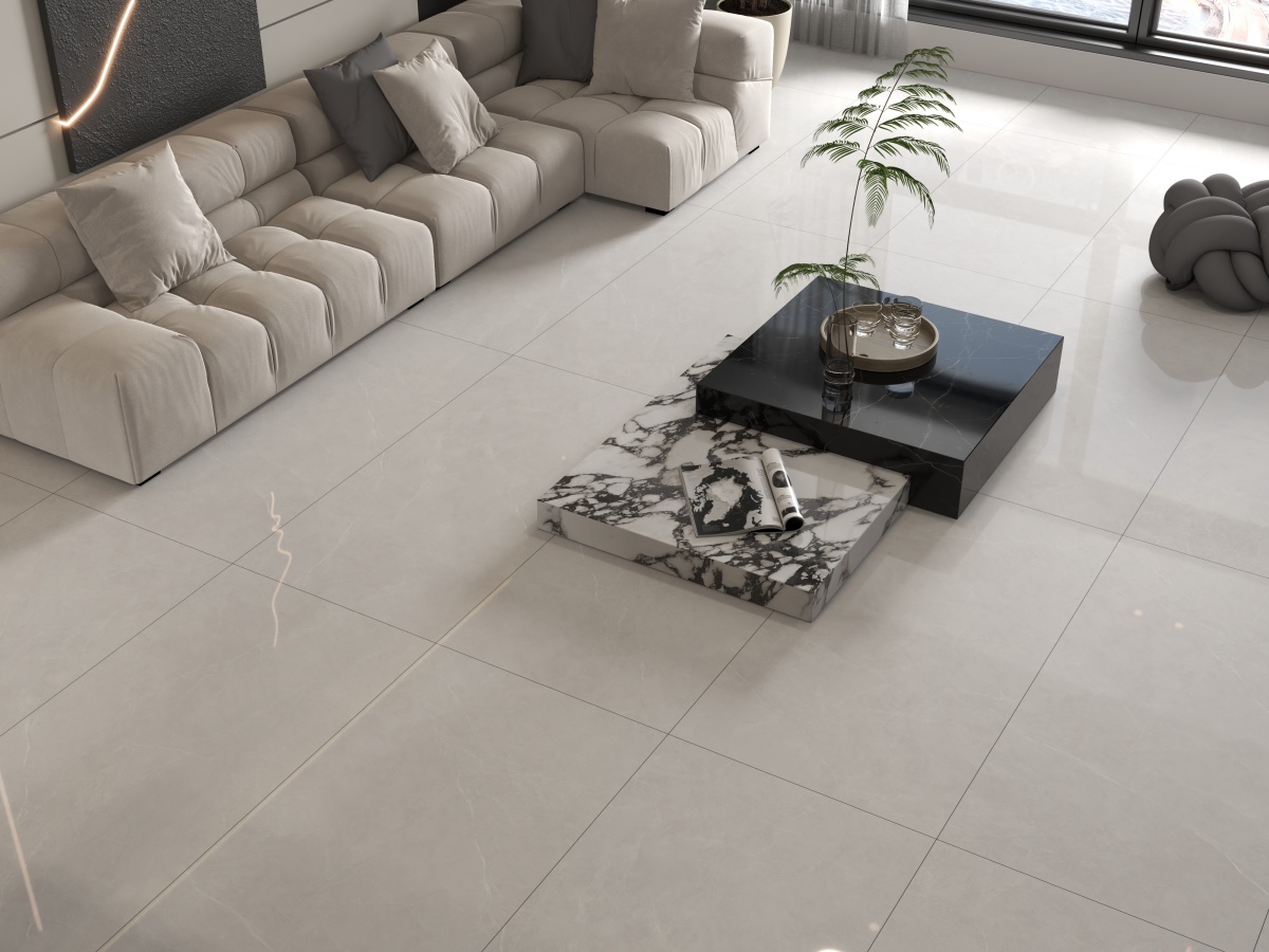 亮光 超晶通体大理石 612GT017质感灰 一石五面 自由连纹 亮光通体