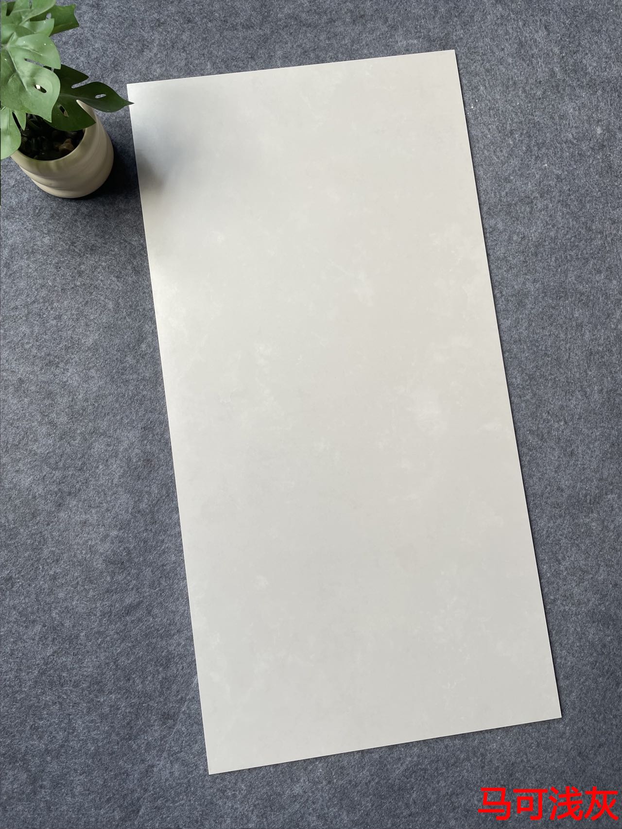 哑光 超耐磨素色  NS4809M马可浅灰 一石四面 自然切面 肌肤釉 15°柔光 4级超耐磨 0.04%超低吸水率