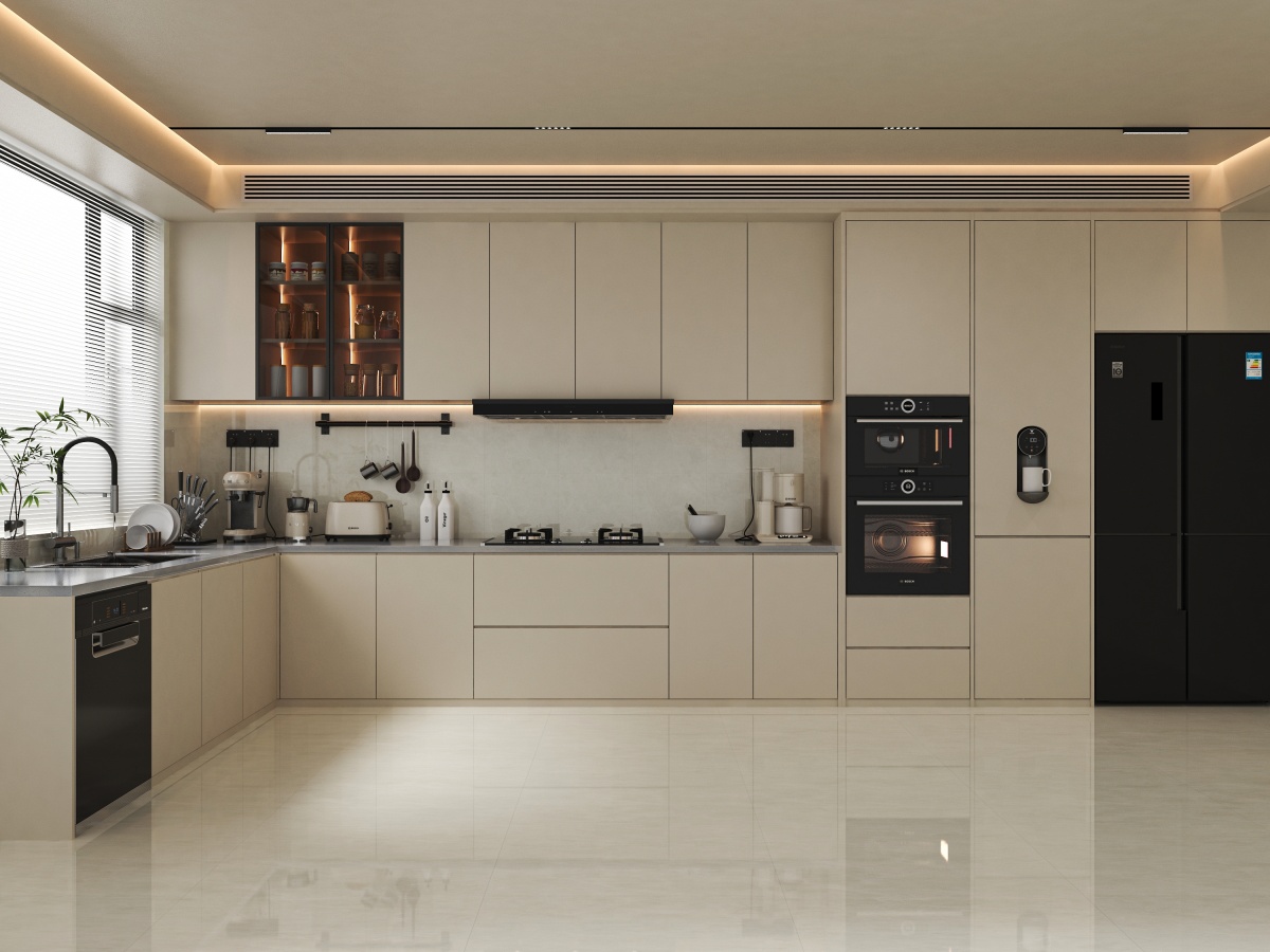 亮光 通体大理石 GTL481085普林斯浅灰 一石五面 自由连纹 亮光通体中板